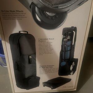 Black Golf Travel Bag with Wheels